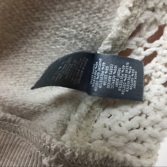 🛍 Aerie Knit Sweater Cream Size Small - Picture 7 of 8
